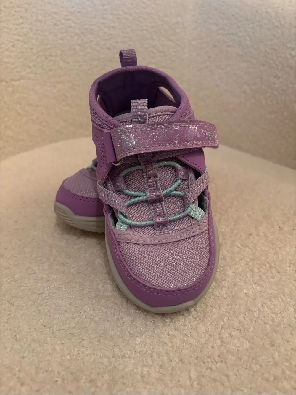 OshKosh B'gosh Lavender Purple Kids' Sneakers with Teal Accents